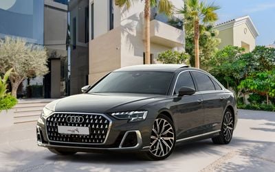أودي A8 L 60 TFSI quattro 4.0L (454 HP) V8 A/T | 2024 | GCC SPECS | NARDO GREY | AED 6,400 per month