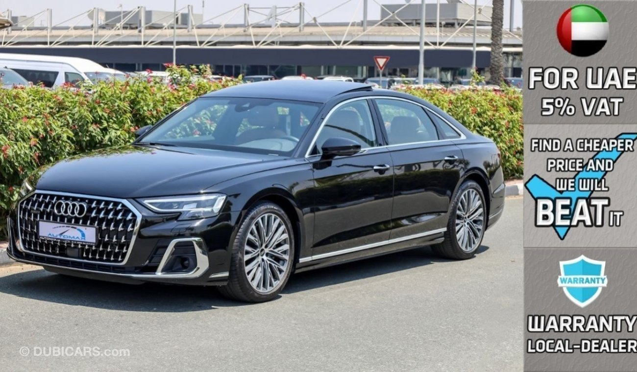 Audi A8 L 55 TFSI Quattro V6 3.0L AWD , GCC 2024 , With 3 Yrs Warranty & 5 Years Service @Official Dealer