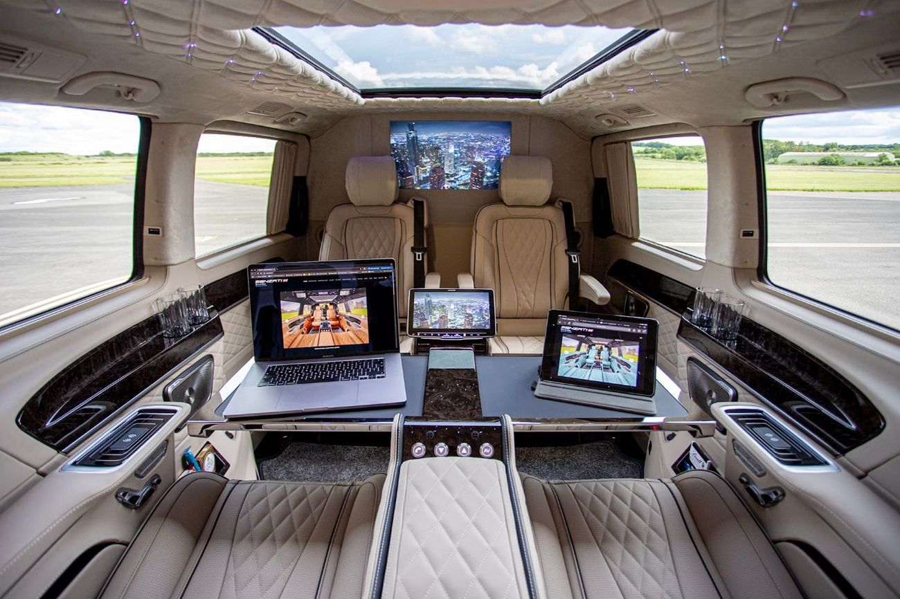 Mercedes Benz V300 AVANTGARDE Senzati® Jet Class® Oryx Edition® — Bespoke 6-Seat Silk Beige Leather | Mercedes-Benz Strategic Part