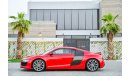 Audi R8 4.2L V8 | 4,289 P.M | 0% Downpayment | Agency Maintained | Immaculate Condition