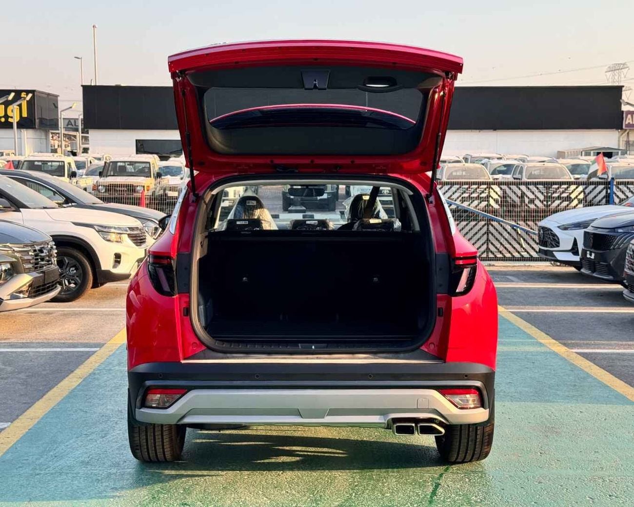 هيونداي توسون HYUNDAI TUCSON 1.6T - 2027 MODEL - GCC SPECS - DARK RED COLOR