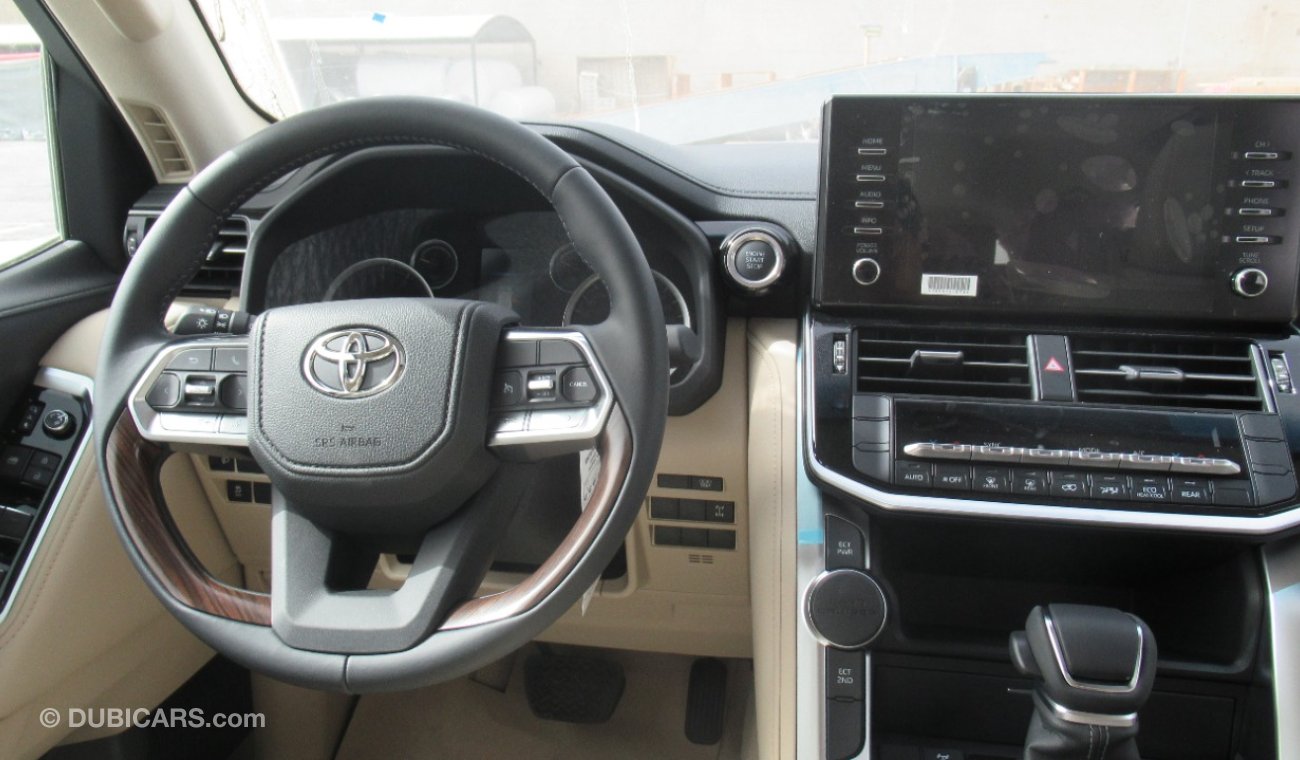 Toyota Land Cruiser LC300 - GXR-V 4.0L PETROL A/T Floor 22YM - LEATHER - W RR DVD - WHT_BEIG (FOR EXPORT)