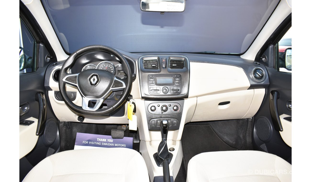 Renault Symbol AED 449 PM | 1.6L PE GCC DEALER WARRANTY