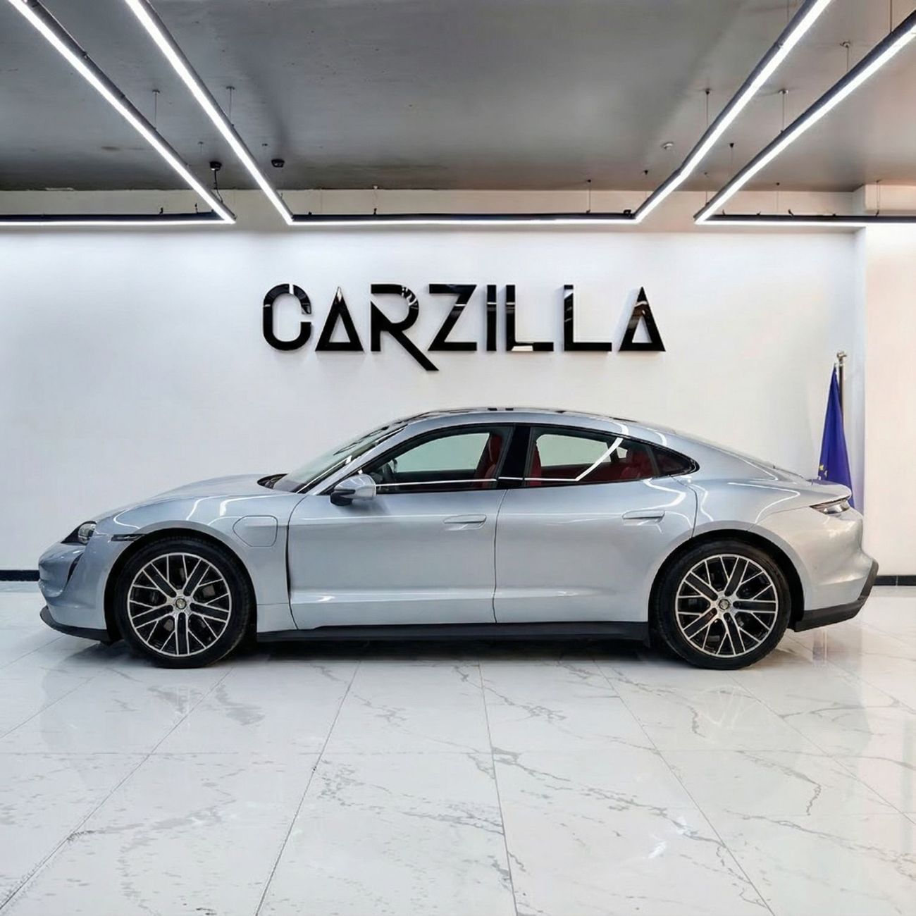 Porsche Taycan Base AED 5,287/ Monthly | 0% Down Payment | Porsche Taycan 2021 | Silver Exterior