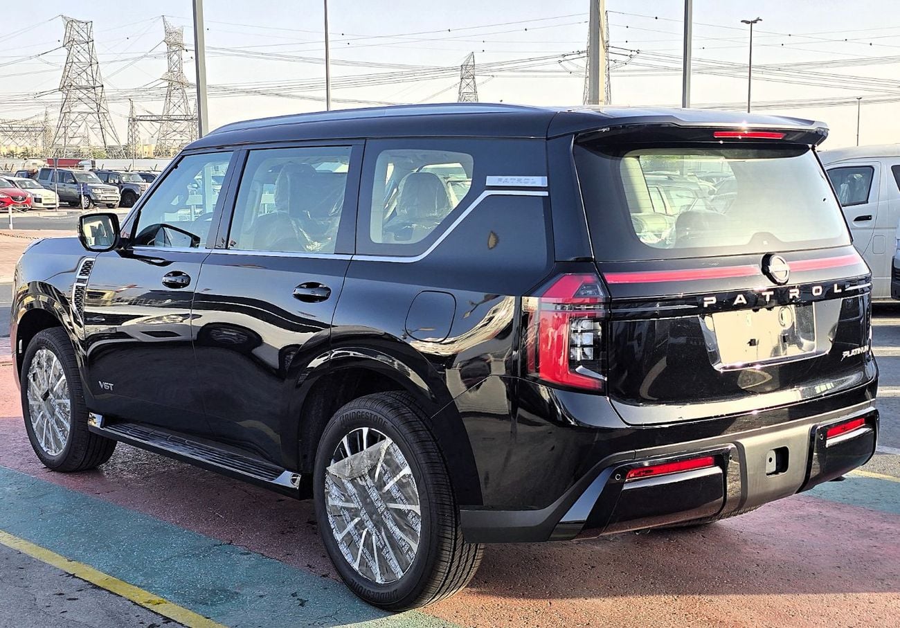 Nissan Patrol LE PLATINUM CITY Nissan patrol platinum full option 3.5l T A/T V6  4WD Gcc black color inside beige