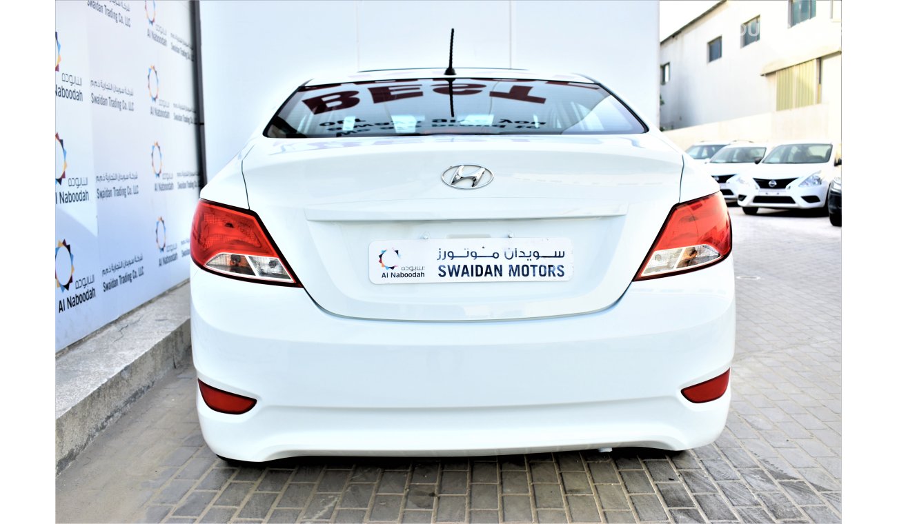 Hyundai Accent 1.6L GLS WITH SUNROOF 2015 GCC DEALER WARRANTY
