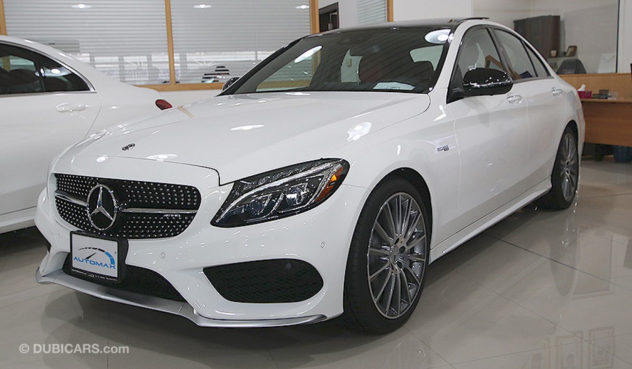 Mercedes-Benz C 43 AMG 2018, 4MATIC V6-Biturbo, GCC with 2 Years Unlimited Mileage Dealer Warranty from Dealer