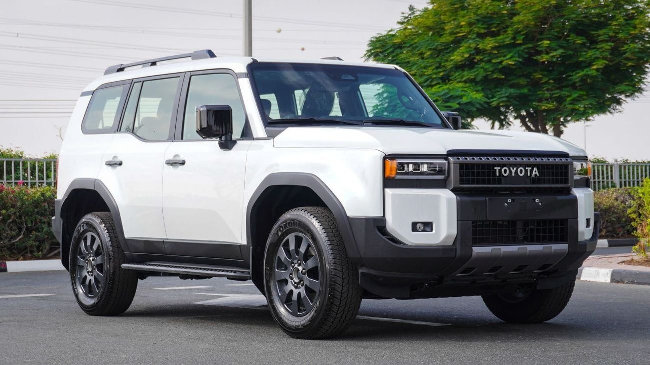 تويوتا برادو Mid ECTAGR034 - 2025 Toyota Prado - 2.4L Petrol Auto - White with Black Interior