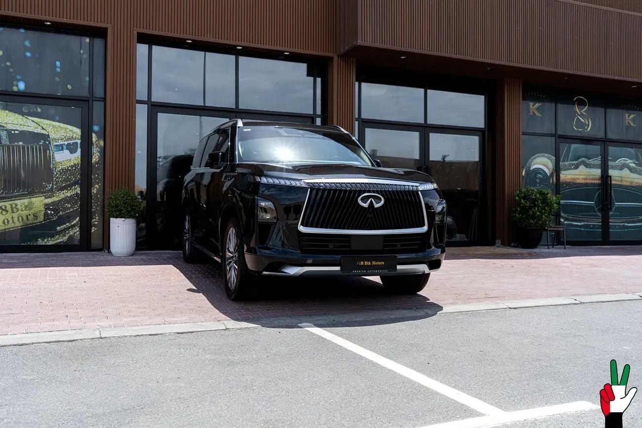 إنفينيتي QX80 Sensory 8 5.6L Sensory | GCC Specs with Warranty and Service till | 8-seaters | Super Clean