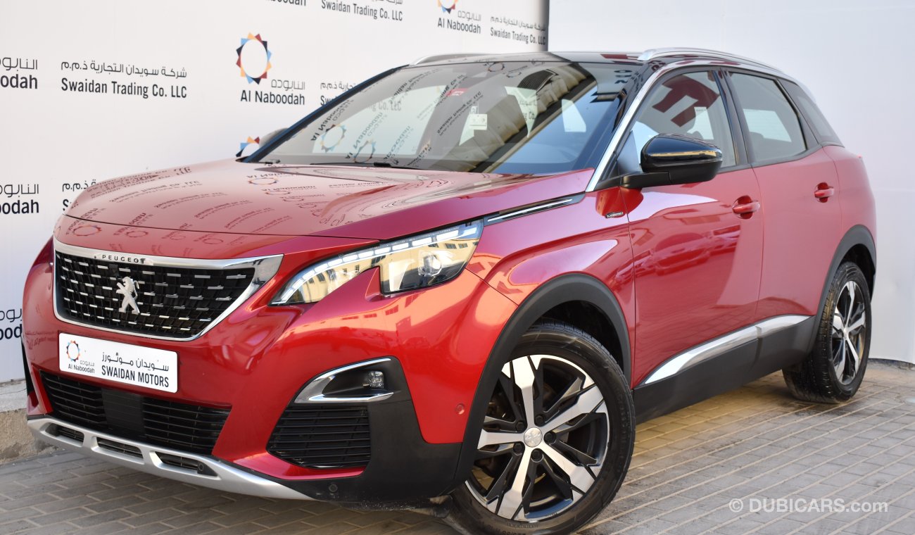 Peugeot 3008 1.6L GT LINE 2018 GCC SPECS WITH AGENCY WARRANTY AND SERVICE CONTRACT
