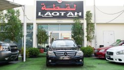 Mercedes-Benz C 280 2009 model GCC panorama black color cruise control control wheels sensors radio fog lights in excell