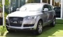 Audi Q7 2009 GCC model, silver color, saffron interior, leather panorama, cruise control, sensor wheels, in