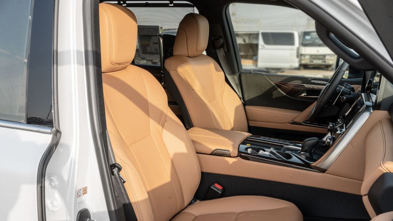 لكزس LX 700h 2026 Lexus LX700h Signature 3.5L AT Hybrid With Auto Parking (White-Tan)