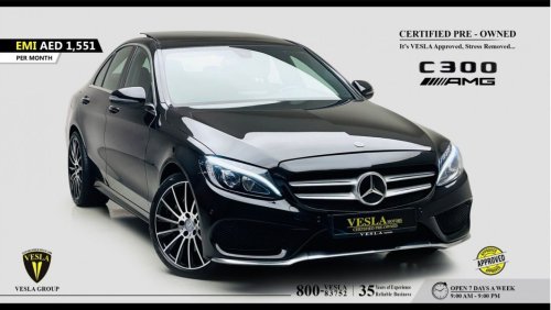 Mercedes-Benz C 300 ///AMG PACKAGE + C 300 + 4MATIC + ALUMINIUN DASH-BOARD + SPORT INTETIOR / UNLIMITED MILEAGE WARRANTY