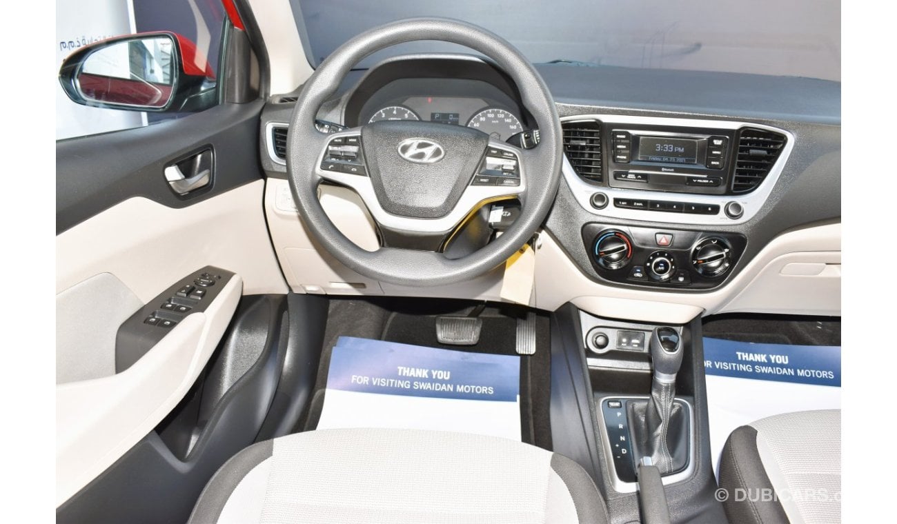 Hyundai Accent AED 639 PM | 1.6L GL GCC DEALER WARRANTY