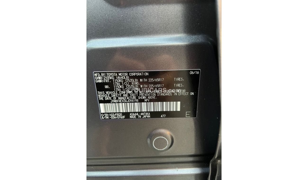 Toyota RAV4 2016 LE RUN AND DRIVE AWD USA IMPORTED