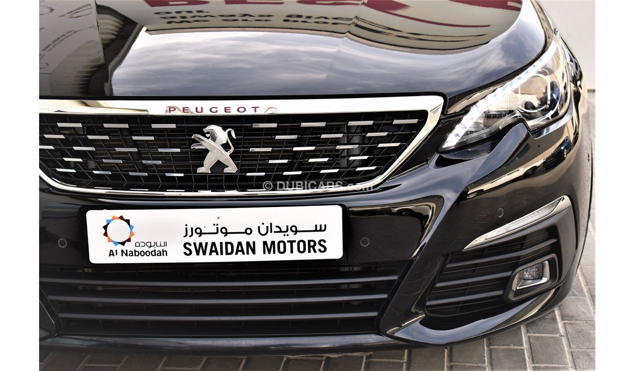 Peugeot 308 AED 1468 PM | 1.6L GT LINE GCC AGENCY WARRANTY UP TO 2026 OR 100000KM