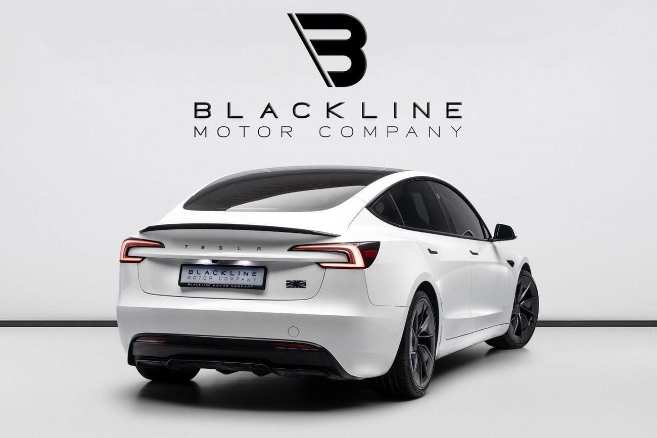 Tesla Model 3 PERFORMANCE BUY NOW, PAY 2027 | THE BLACKLINE STANDARD | Tesla Warranty, Carbon Fibre, GCC