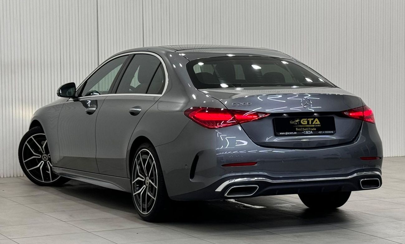 مرسيدس بنز C 200 بريميوم 2022 Mercedes Benz C200 AMG, July 2027 Mercedes Warranty + Service Pack, Full Options, Low K