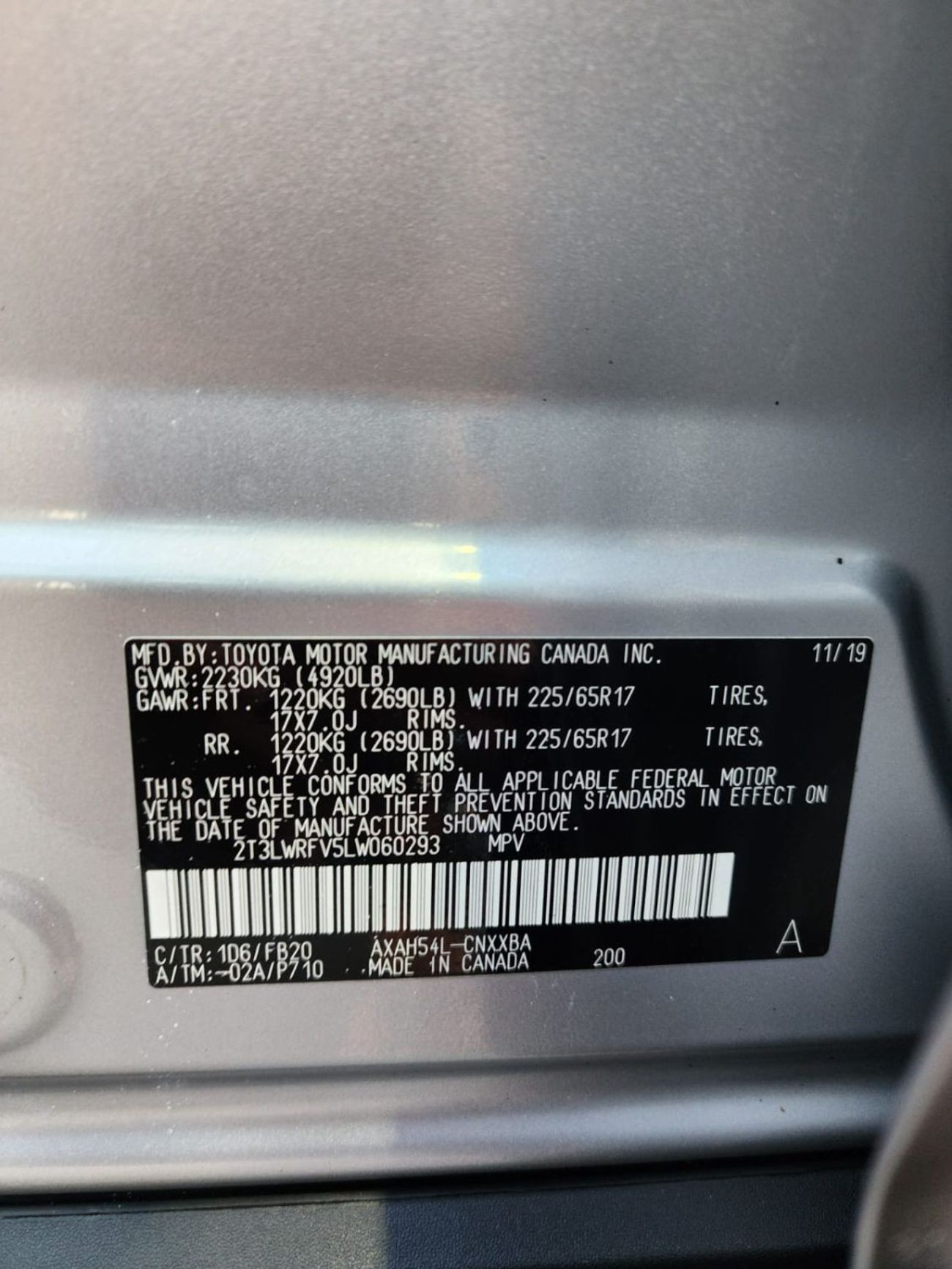 Toyota RAV4 RAV4 LE HYBRID 2020