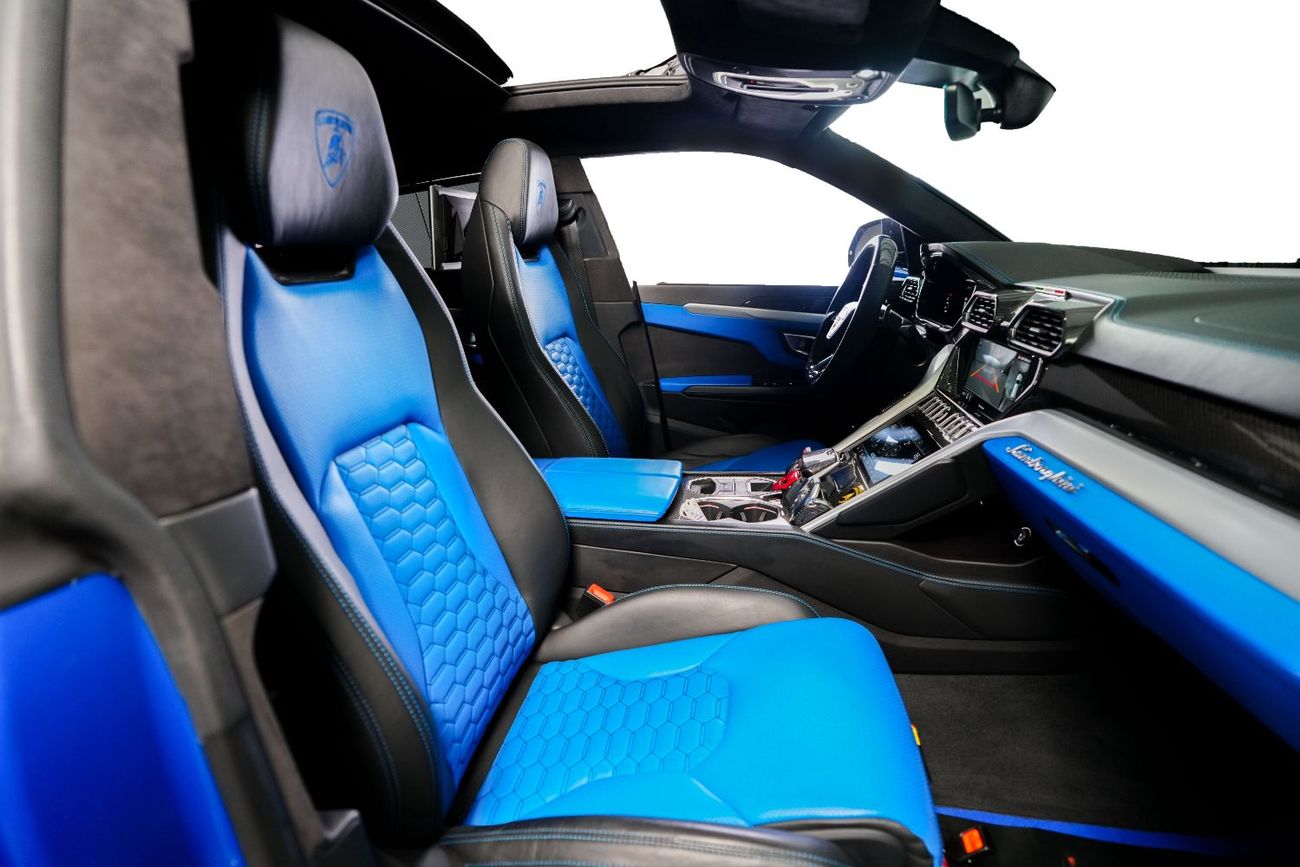Lamborghini Urus STD 4.0T V8 Blue Eleos-Lamborghini Warranty-Full Carbon Fiber Interior-Bi-Colour Leather