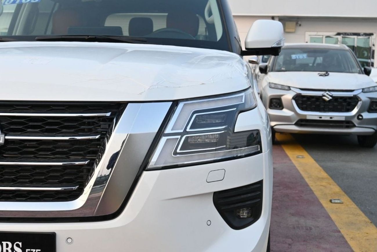 Nissan Patrol Nissan Patrol LE 5.7L V8 Petrol Model 2023 Color White , 360 Camera, Cruiser Control, Memory Driver