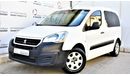 Peugeot Partner Tepee 1.6L MANUAL 2017 GCC AGENCY WARRANTY UP TO 2022 OR 100,000KM