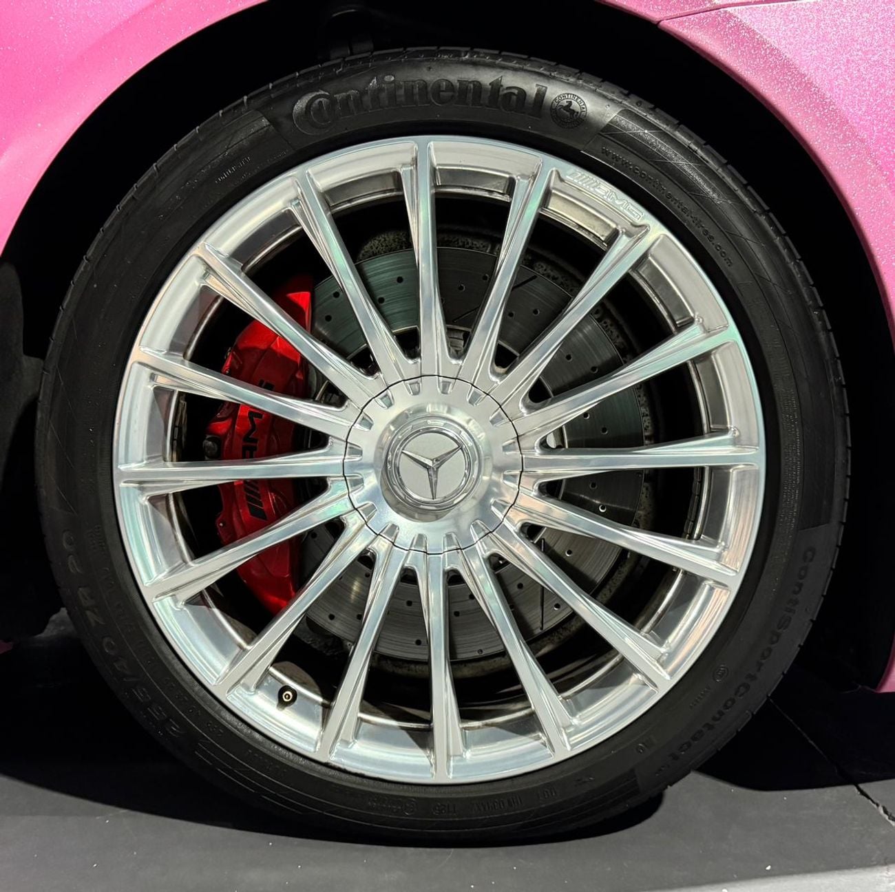 Mercedes Benz S63 AMG STD 4.0L V8 | Maybach Kit| Custom Tiffany green & glitter wrap/pink  finish