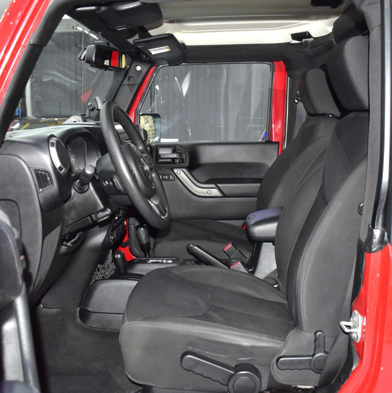 Jeep Wrangler EXCELLENT DEAL for our Jeep Wrangler Sport ( 2014 Model ) in Red Color GCC Specs