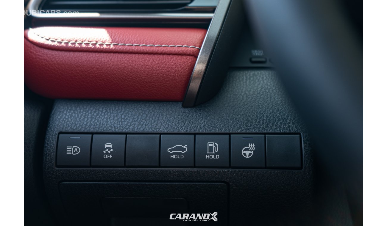 Toyota Camry XSE Hybrid Black / Red Interior