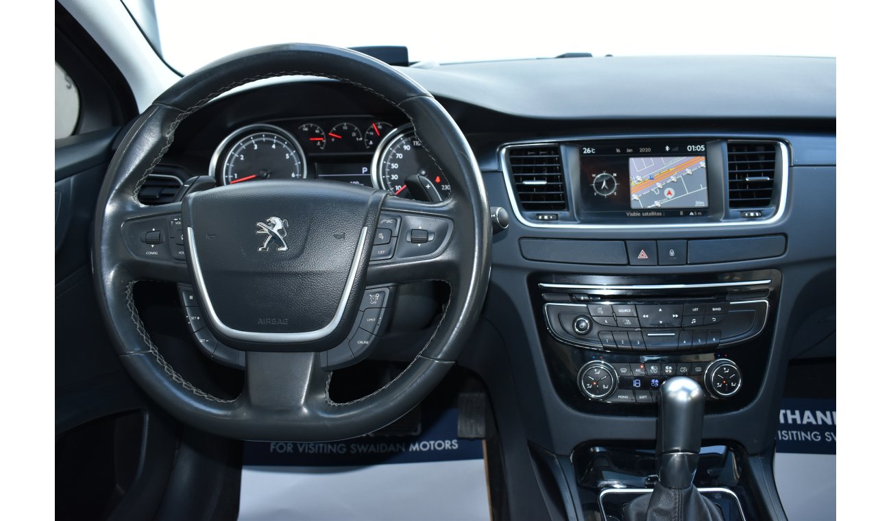 Peugeot 508 1.6L ALLURE TURBO 2015 GCC SPECS WITH DEALER WARRANTY FREE INSURANCE