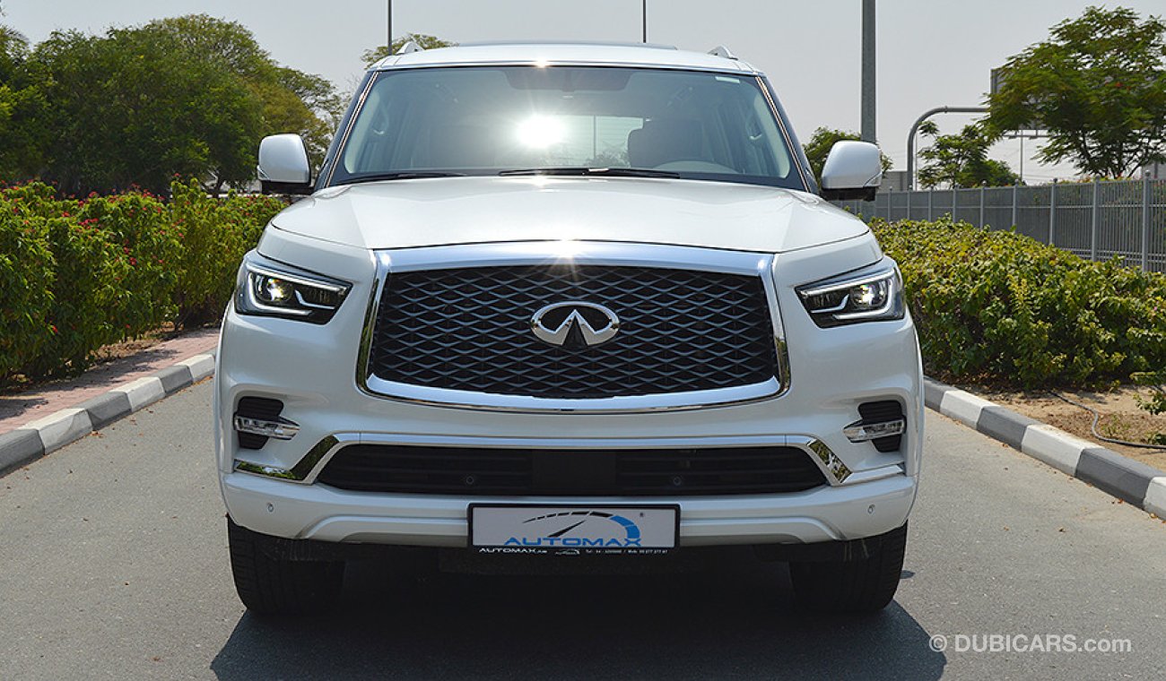 Infiniti QX80 2019 Luxury, 5.6 V8 4WD, GCC 0km w/ 5Yrs or 200K km Warranty + 2Yrs or 50K km Service from Dynatrade