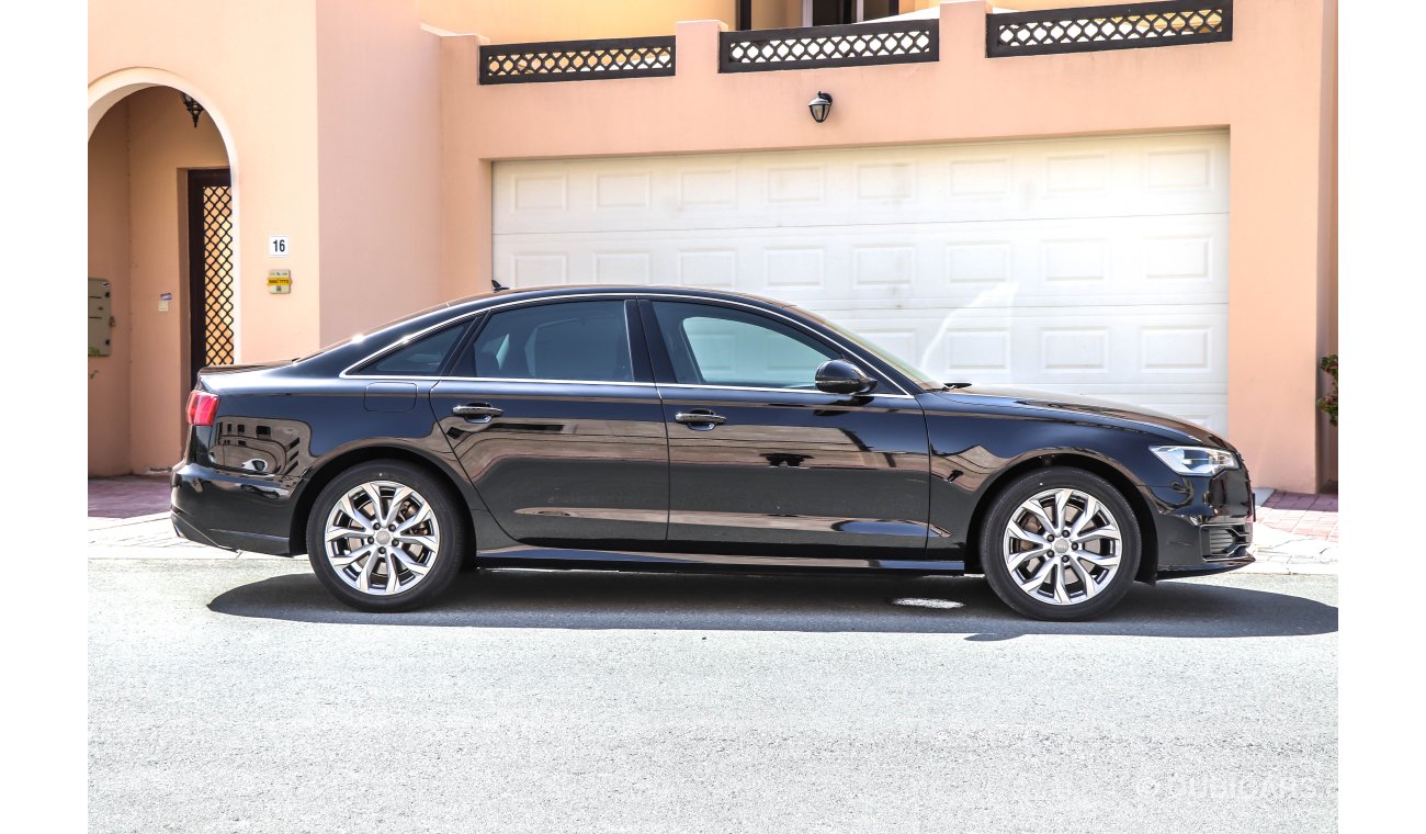 أودي A6 (2.8L V6) 2016 GCC under Warranty with Zero Down-Payment.