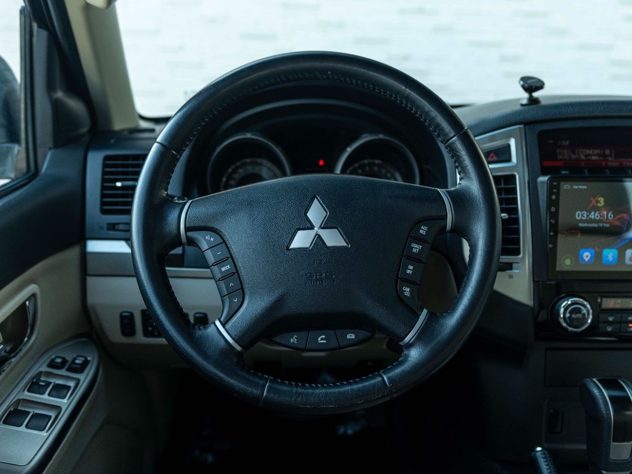 ميتسوبيشي باجيرو AED 1,258 PM • PAJERO 3.8L V6 GLS TOP • UPGRADED ANDROID TOUCH SCREEN WITH REVERSE CAMERA