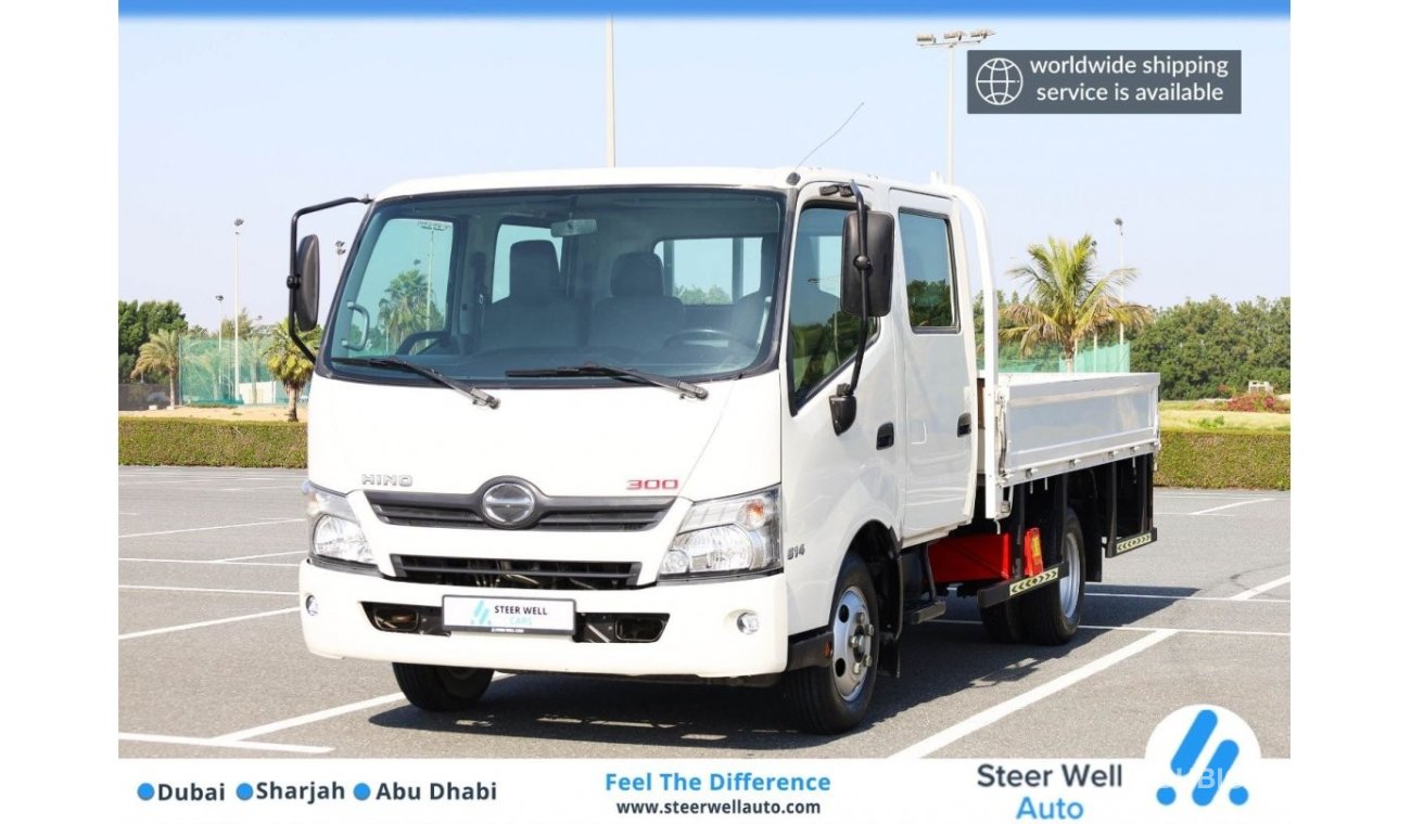 Hino 300 Series 614 Dual Cab Truck with Rear AC | Excellent Condition | GCC