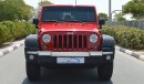 Jeep Wrangler Unlimited Sport, 3.6L-V6 4X4, GCC Specs with Warranty and Service until Nov 2021 or 100,000km