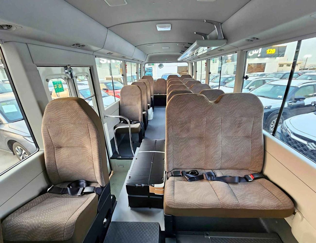 Toyota Coaster 2.7L PETROL M/T DUAL TONE / 23 SEATER / AUTO DOOR / HLF LUGGAGE RACK (CODE#COPB)