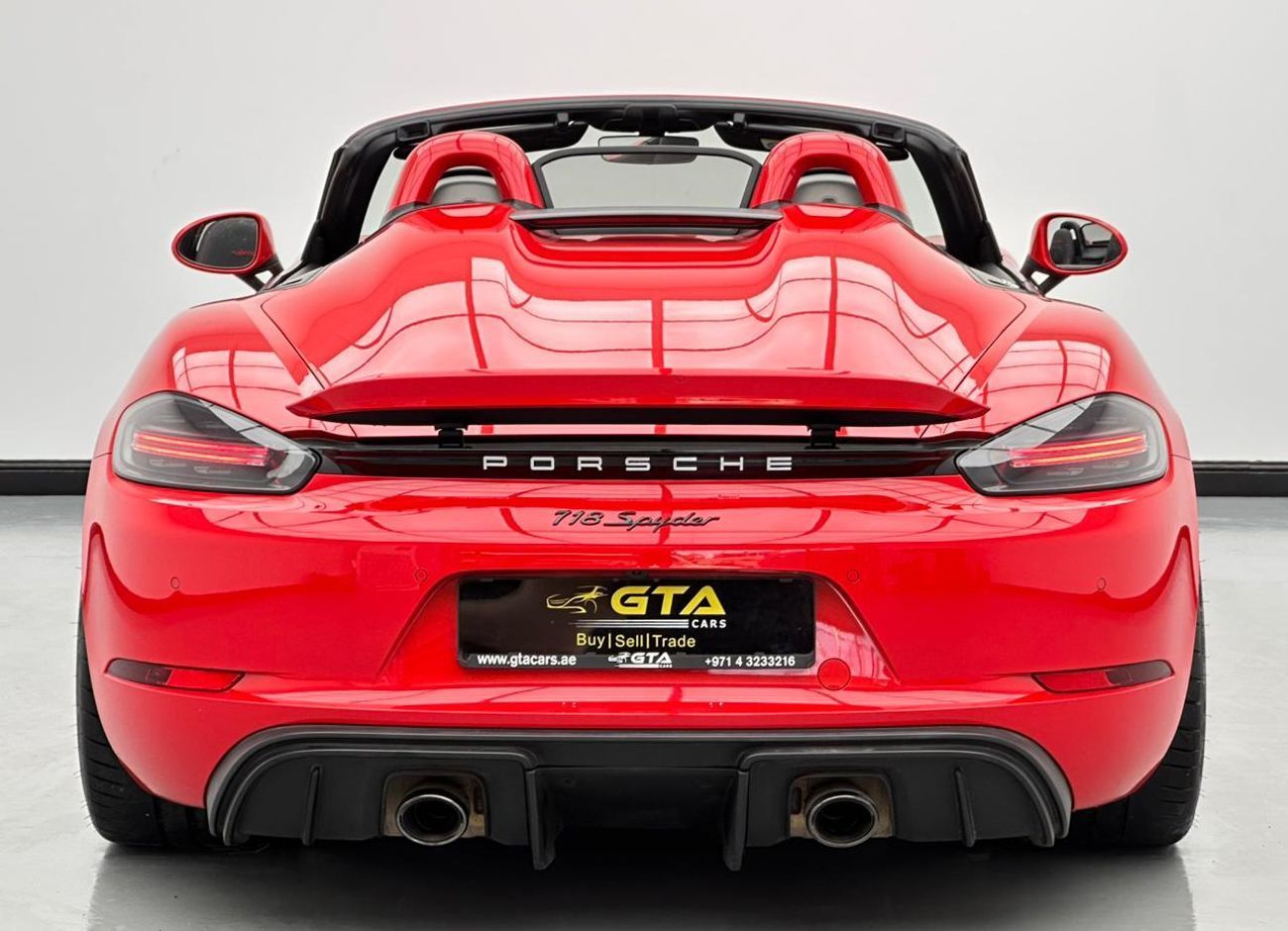 Porsche 718 Spyder 2020 Porsche 718 Spyder, 2028 Porsche Warranty, Porsche Full Service History, GCC