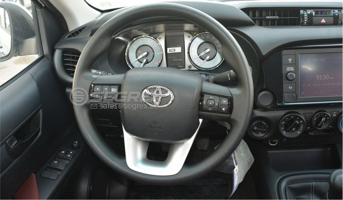 Toyota Hilux DC DIESEL 2.4L 4x4 STD 6MT STEEL WIDE, AC, LED FOG
