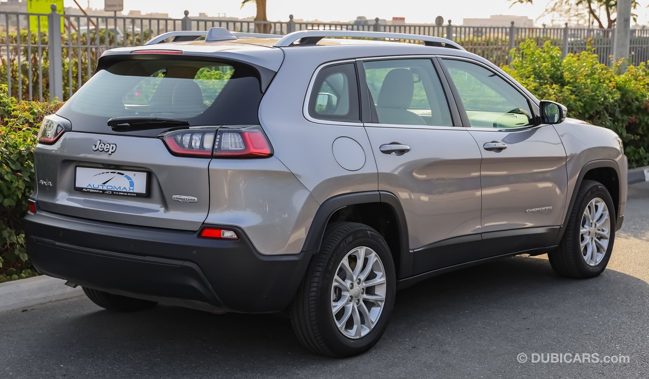 Jeep Cherokee Longitude 4X4 V4 , GCC , 2019 , 0Km , W/3 Yrs or 100K Km WNTY