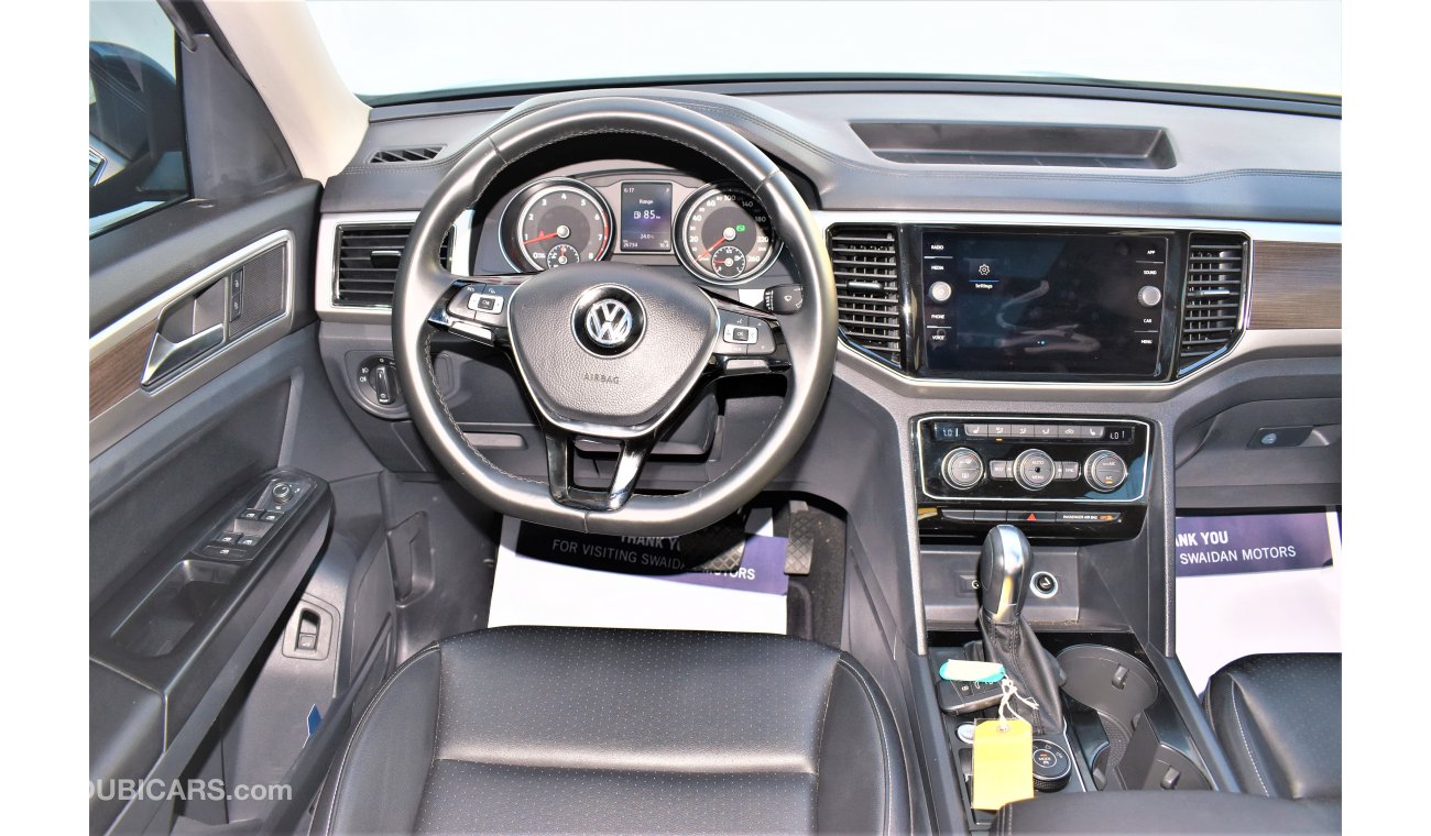 Volkswagen Teramont AED 3134 PM | 3.6L SE V6 AWD 4 MOTION 2019 GCC DEALER WARRANTY