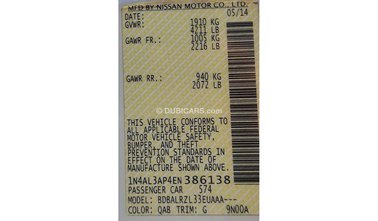 Nissan Altima SV Nissan altima 2015 full automatic accident free