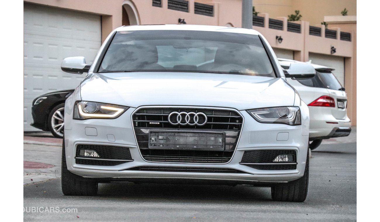 Audi A4 45 TFSI Quattro 2015 GCC under Warranty with Zero downpayment.