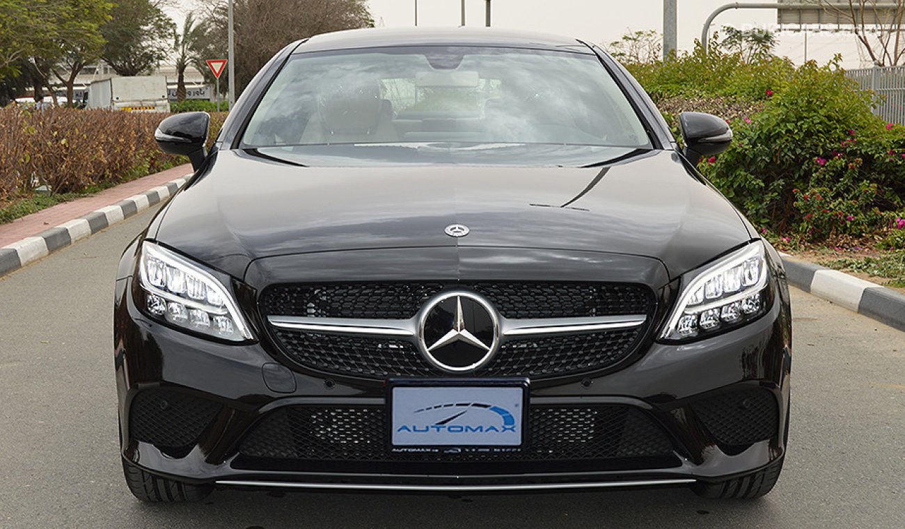 Mercedes-Benz C 200 Coupe 2019 AMG, GCC, 0km w/ 2 Years Unlimited Mileage from Dealer (RAMADAN OFFER)