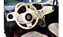 فيات 500 AGENCY WARRANTY, FULL SERVICE HISTORY ORIGINAL PAINT (صبغ وكاله) Fiat 500 2018 Model!!GCC Specs
