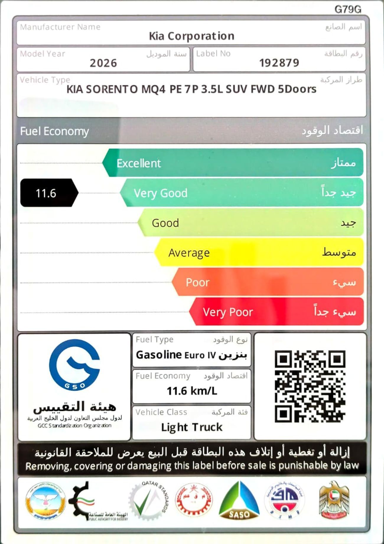 كيا سورينتو 3.5L Full Option 2WD GCC Specs 2026 Model Ready Stock