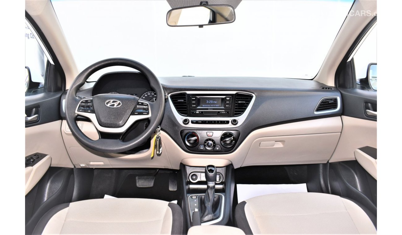 Hyundai Accent AED 1037 PM | 1.6L GL BASE GCC WARRANTY