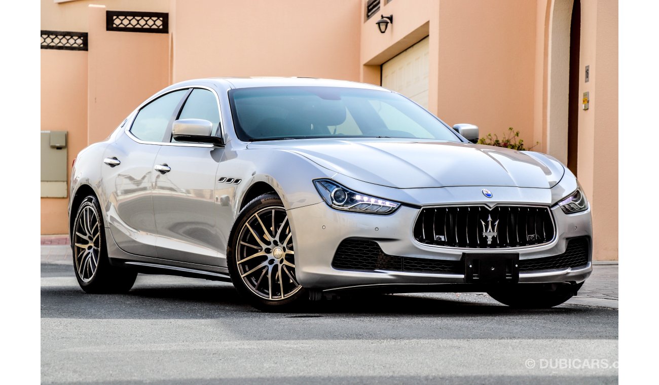 Maserati Ghibli 2016 GCC under 2 Years Warranty with Zero Down-Payment.