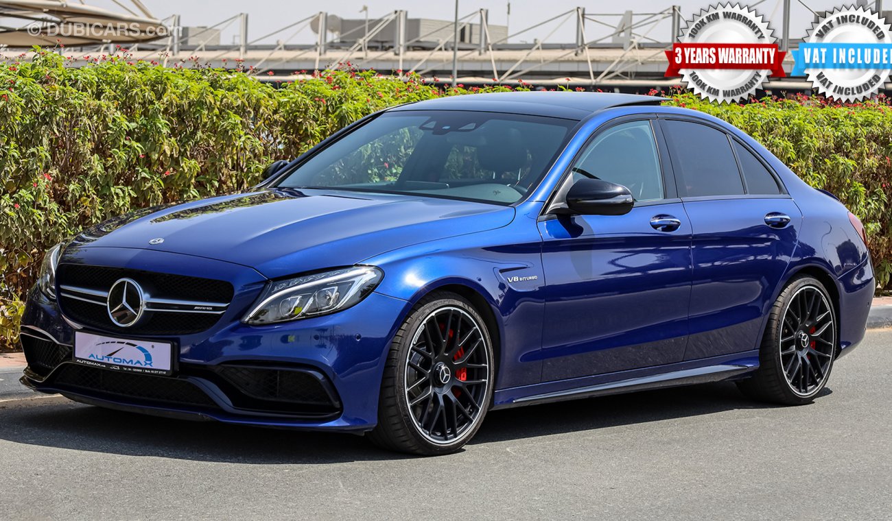 Mercedes-Benz C 63 AMG S , V8 4.0L , GCC , 2017 , With 3 Years or 100K Km WNTY