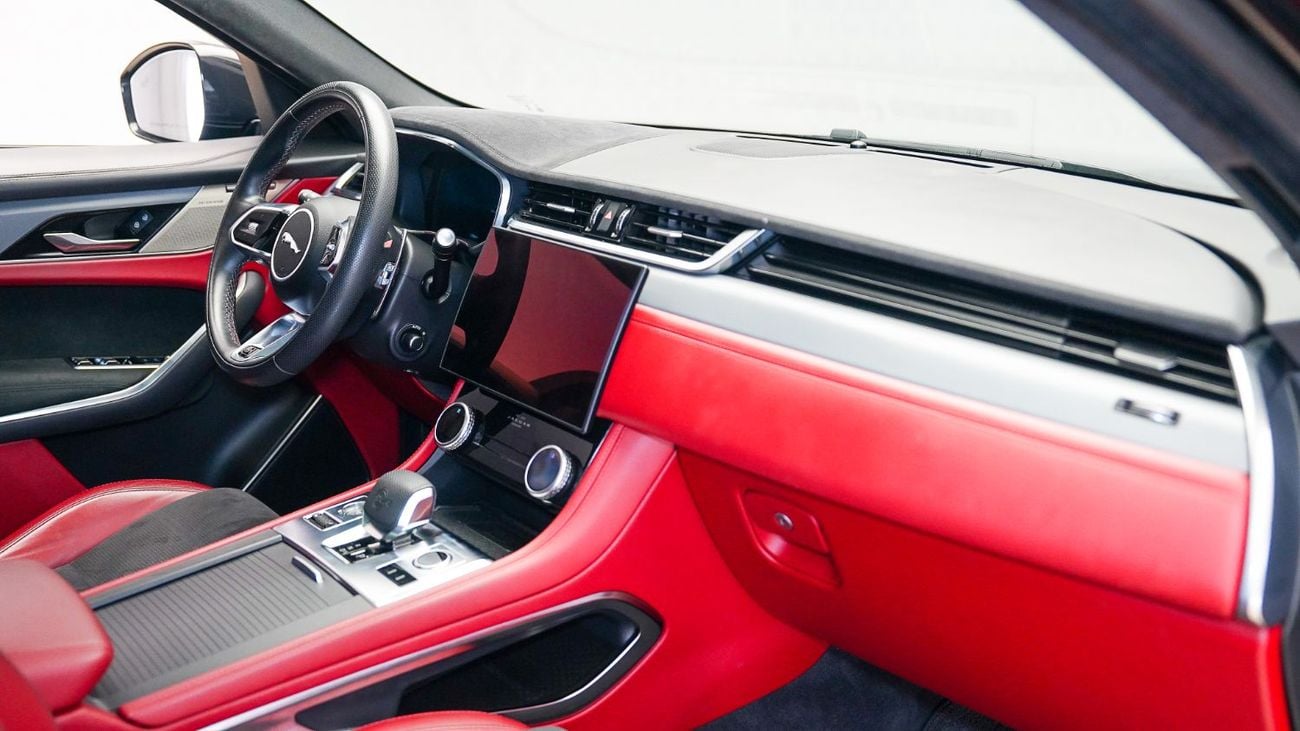 Jaguar F Pace SVR 5.0L | AED 4,807 PM | Super Low KM, Warranty & Service Oct 2028 | Ramadan Offer